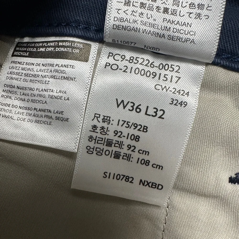 Levis XX Chino Standard Taper Stretch Navy Blue Pants Mens 36x32 85226-0052 NEW - Picture 11 of 11